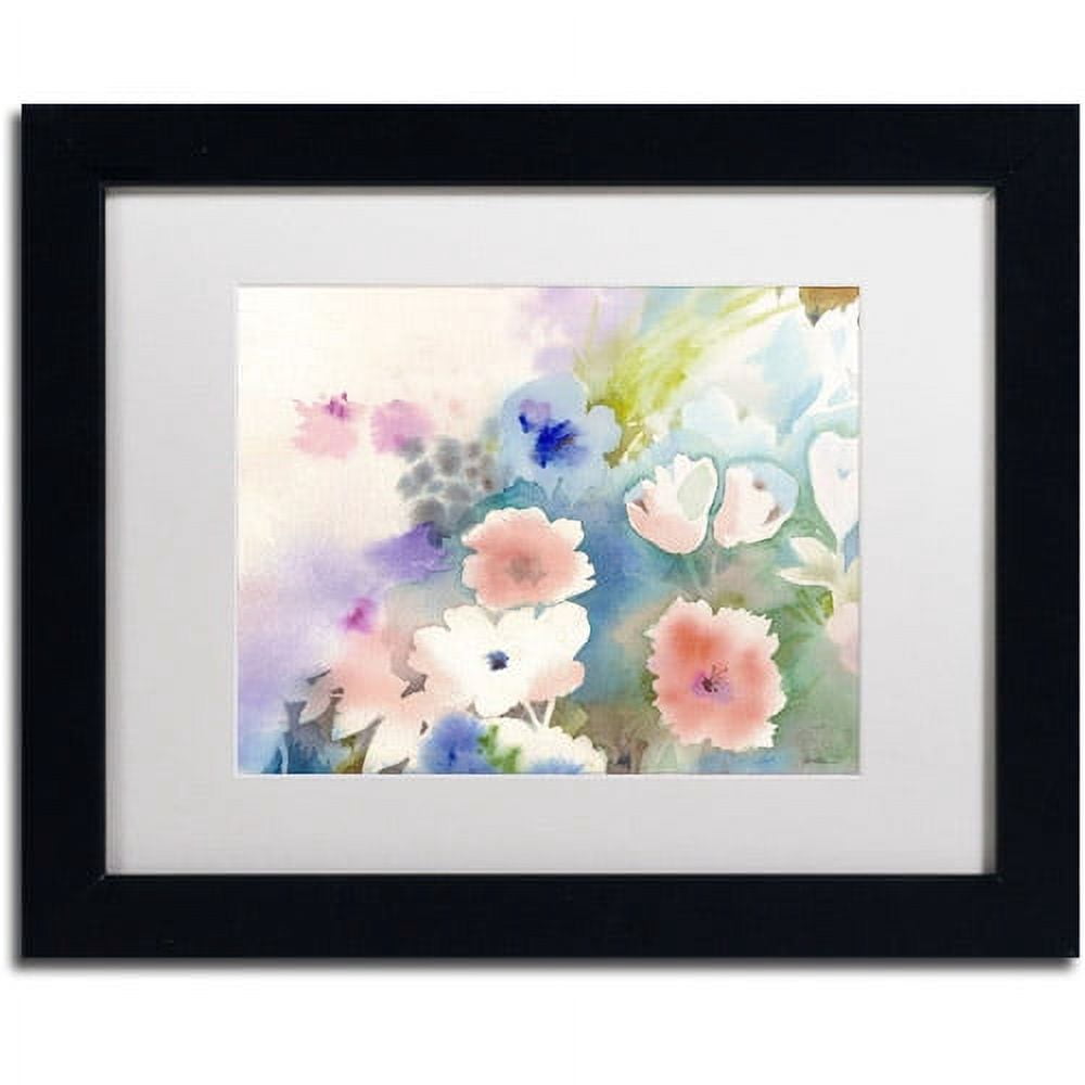 Trademark Fine Art "Mystic Garden" Canvas Art by Sheila Golden, White Matte, Black Frame