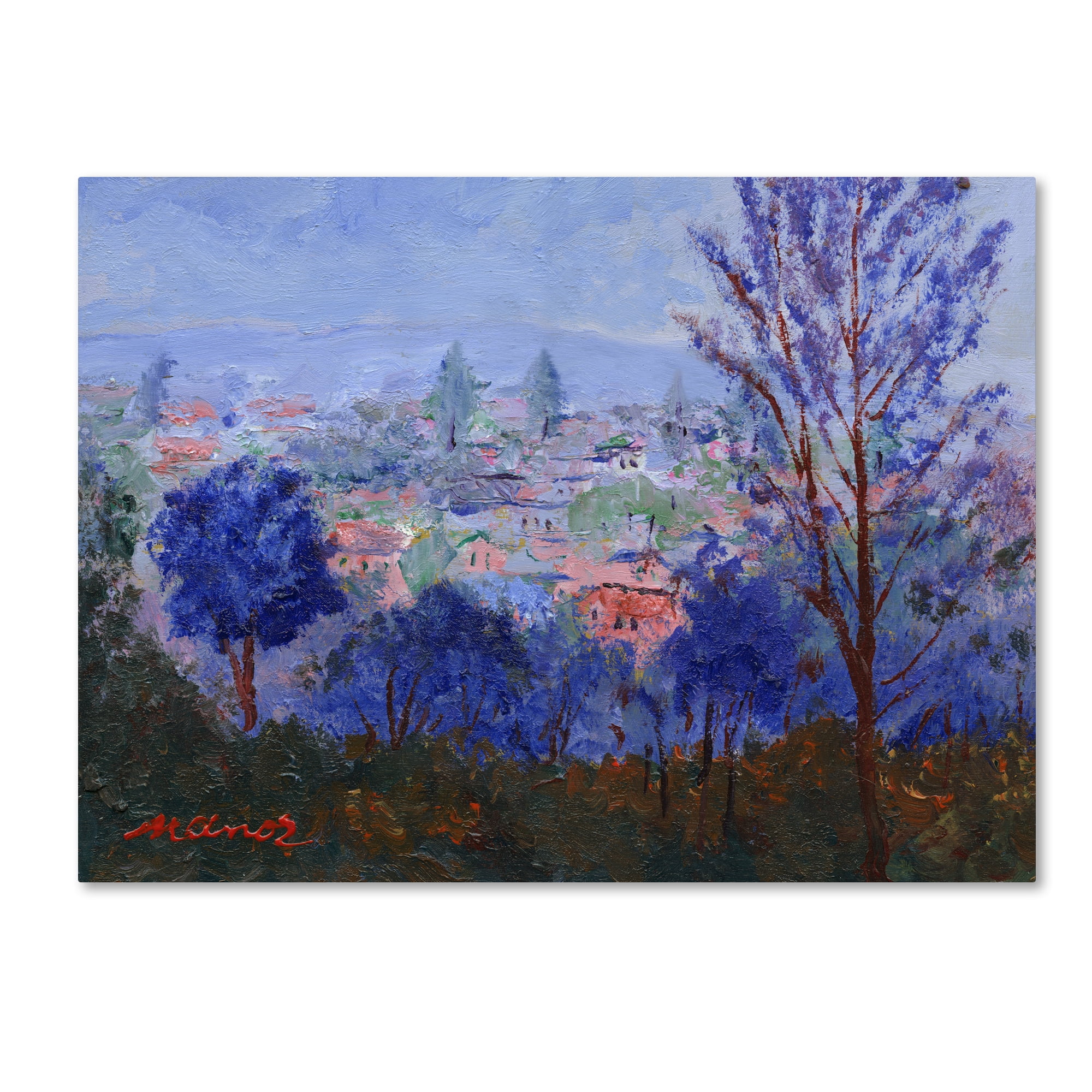 Trademark Fine Art "Mystic Town" Canvas Art by Manor Shadian