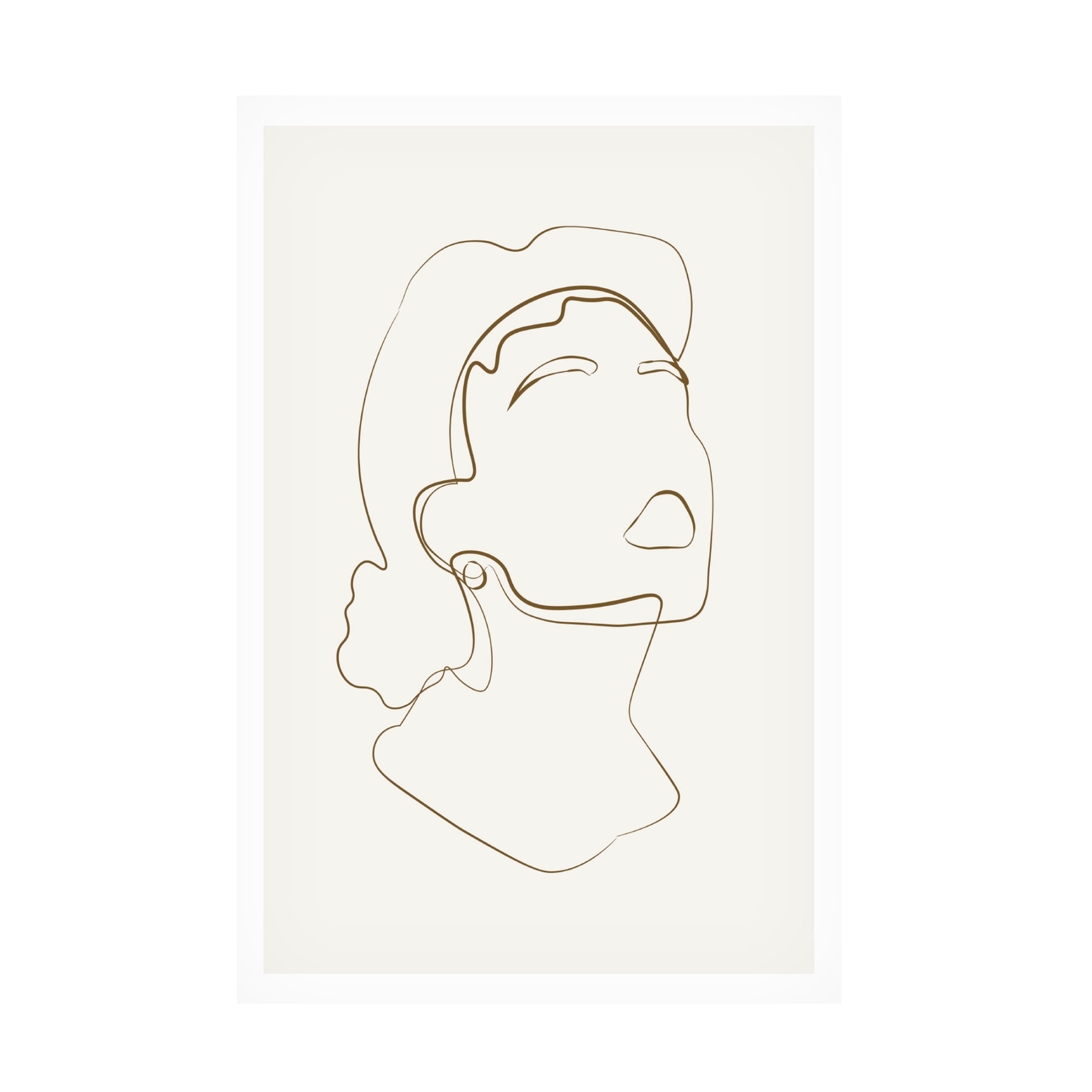 Trademark Fine Art NKTN Abstract Face Line Art Canvas Wall Art