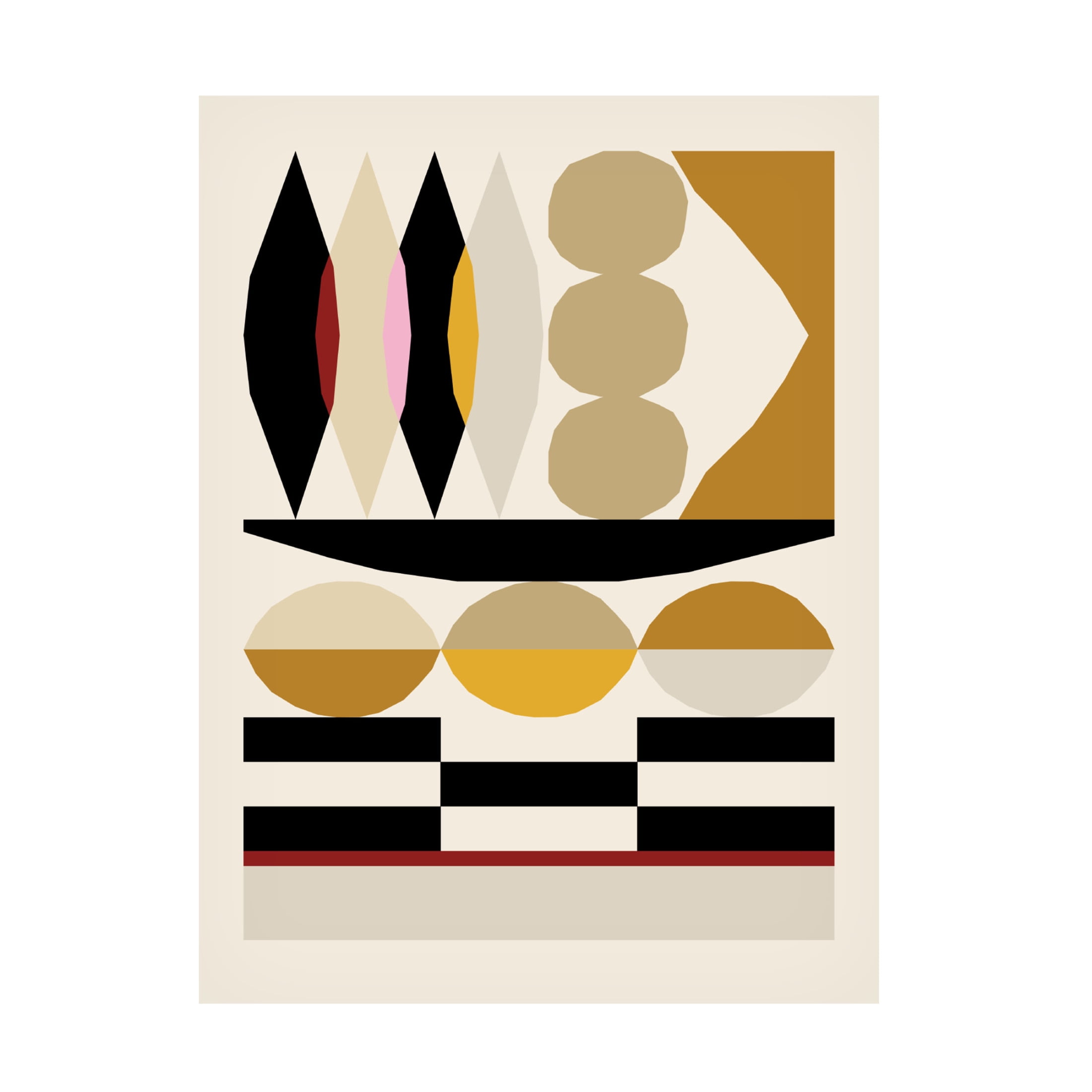 Trademark Fine Art NKTN  Abstract composition 25 Canvas Wall Art
