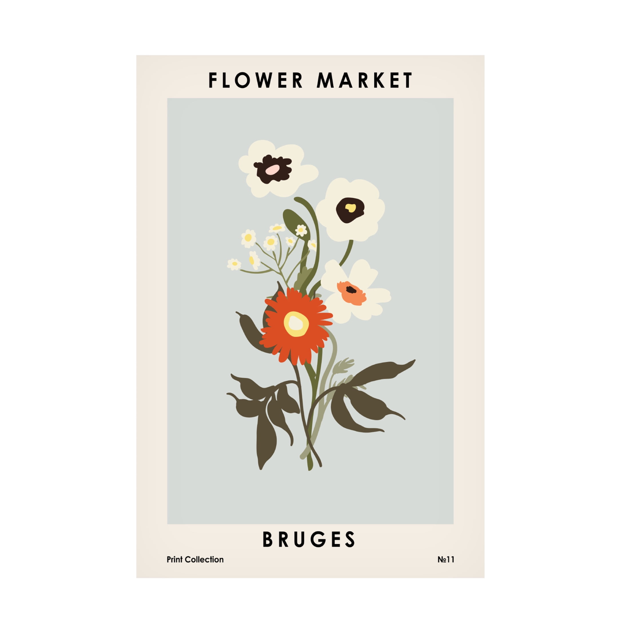 Trademark Fine Art NKTN Flower Market Bruges Canvas Wall Art