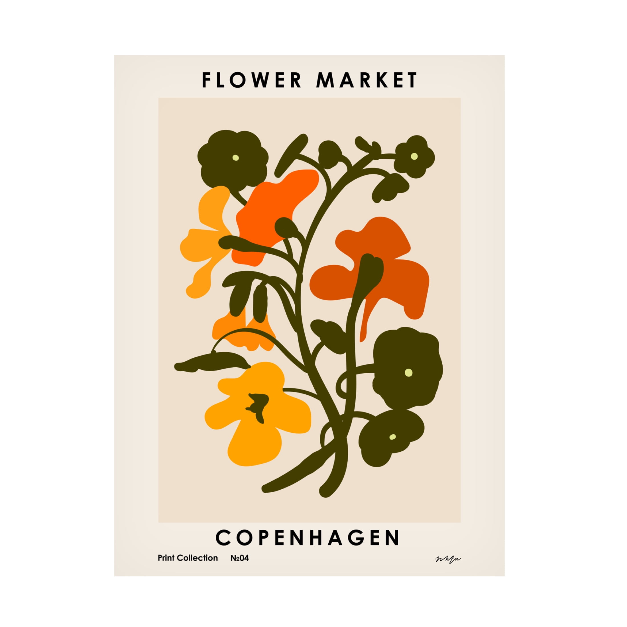 Trademark Fine Art NKTN  Flower Market. Copenhagen Canvas Wall Art