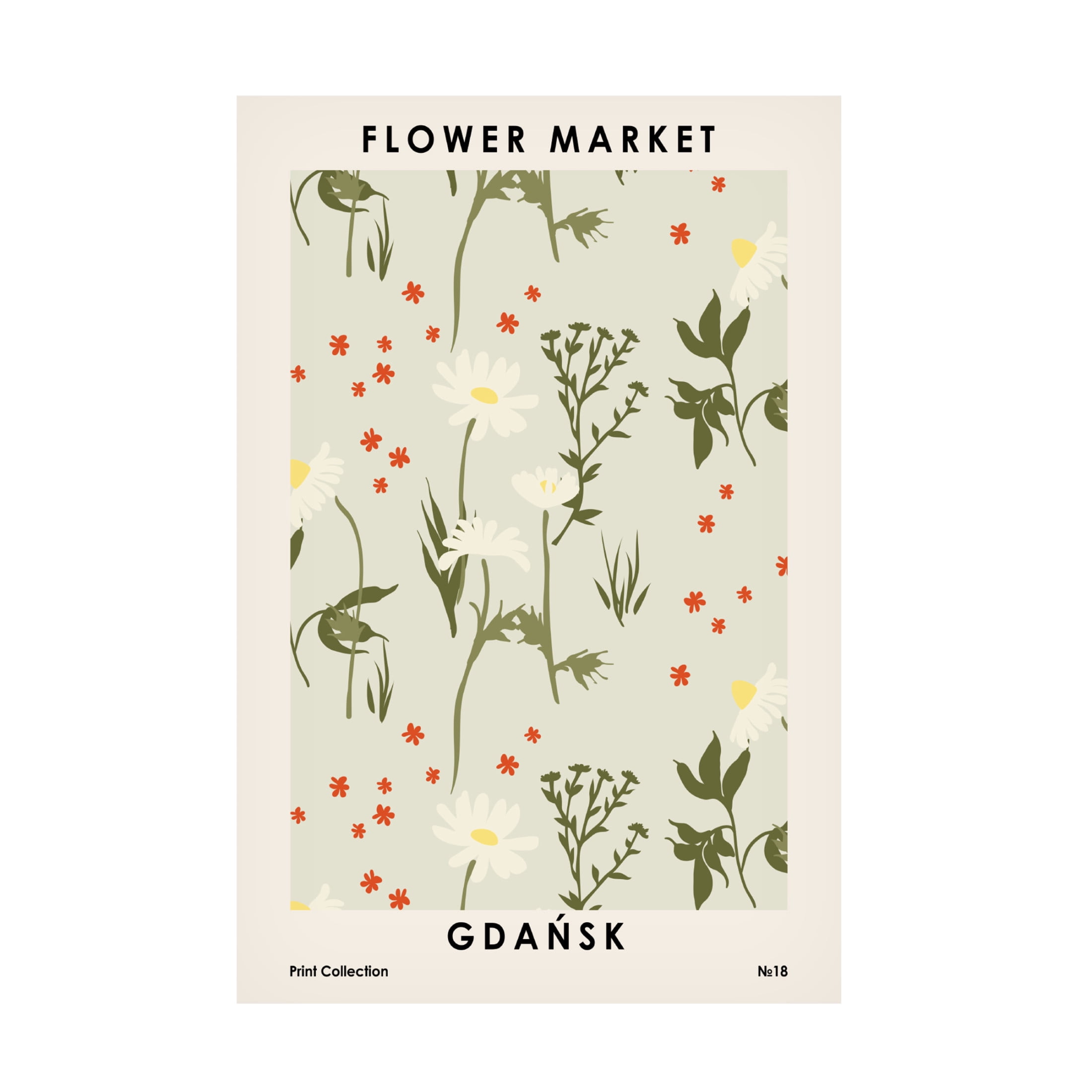 Trademark Fine Art NKTN Flower Market GdaAsk Canvas Wall Art