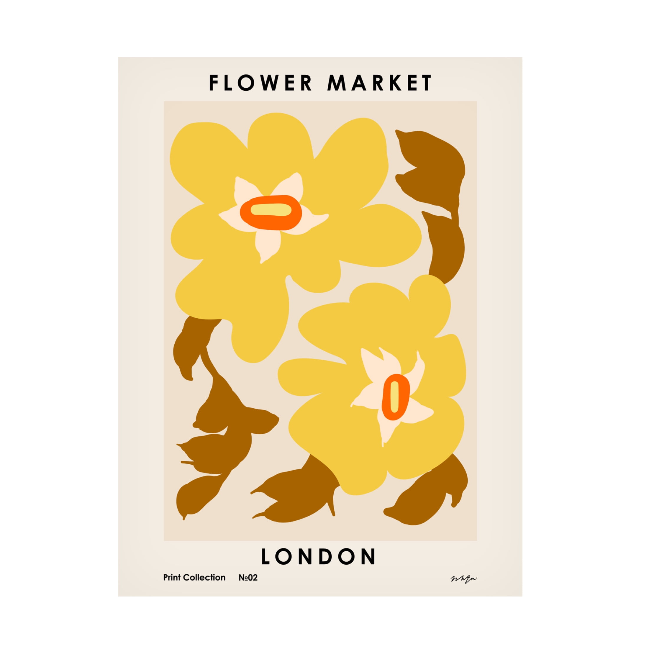 Trademark Fine Art NKTN  Flower Market. London Canvas Wall Art