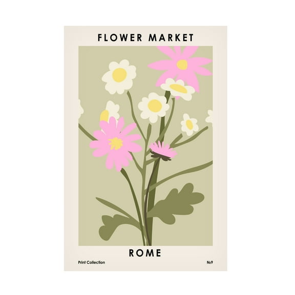 Trademark Fine Art NKTN Flower Market Rome Canvas Wall Art