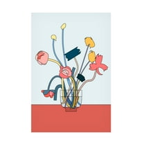 Trademark Fine Art NKTN Flowers in a glass vase Canvas Wall Art