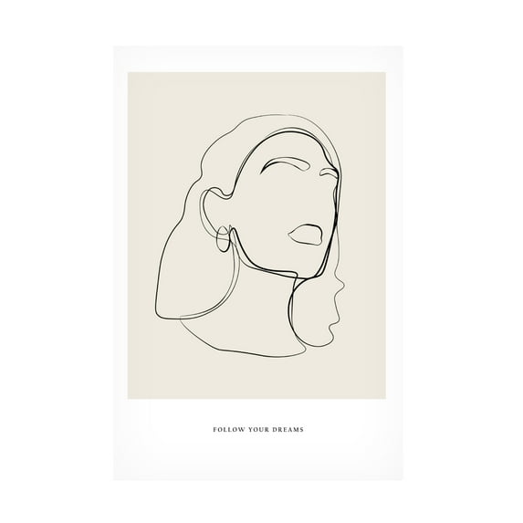 Trademark Fine Art NKTN Minimalist Line Art Canvas Wall Art