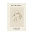 thumbnail image 1 of Trademark Fine Art NKTN Modern line portrait Canvas Wall Art, 1 of 4