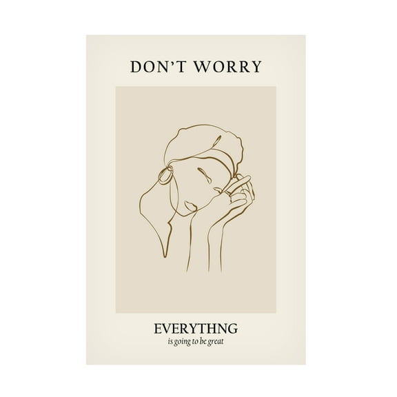 Trademark Fine Art NKTN Modern line portrait Canvas Wall Art