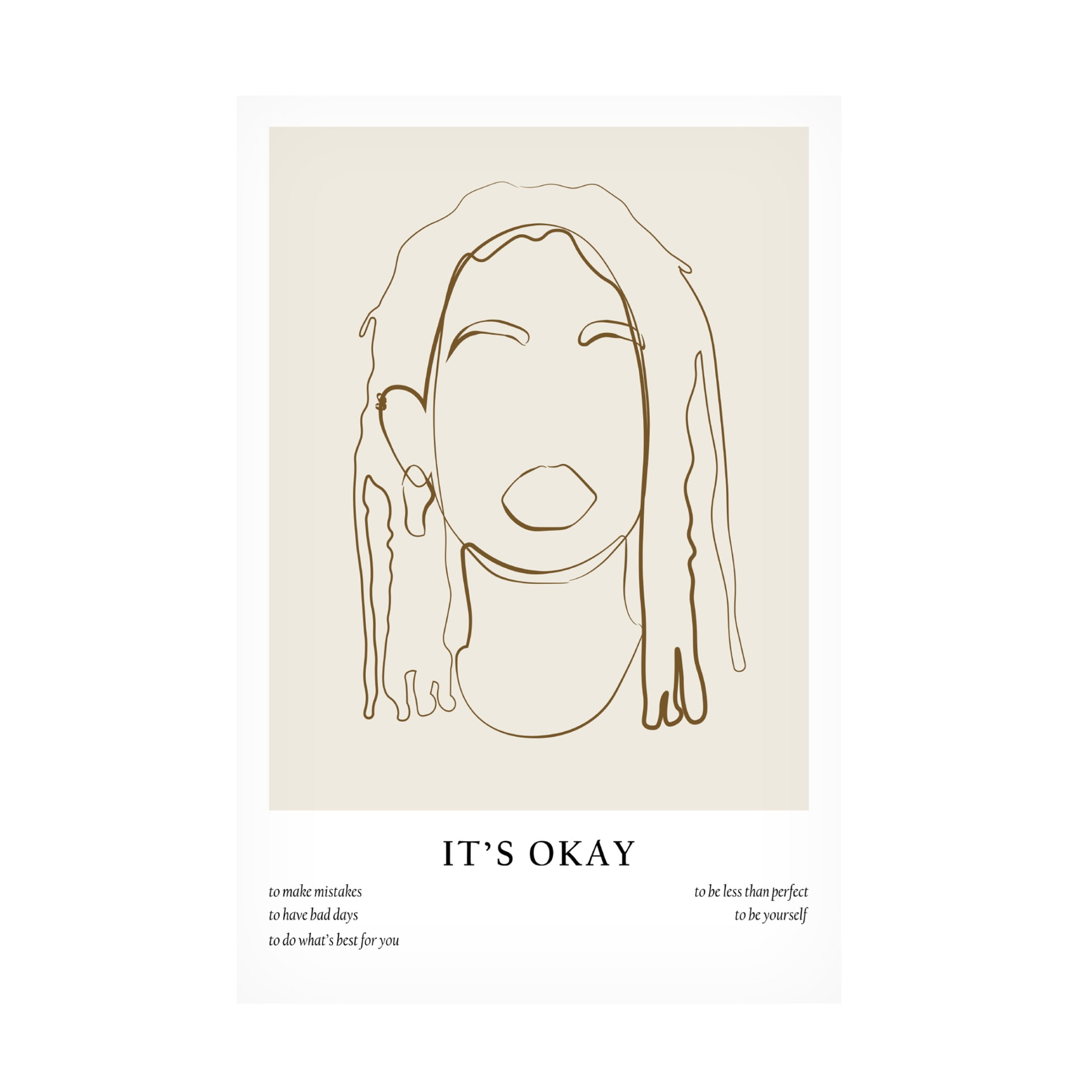 Trademark Fine Art NKTN   Woman line portrait Canvas Wall Art