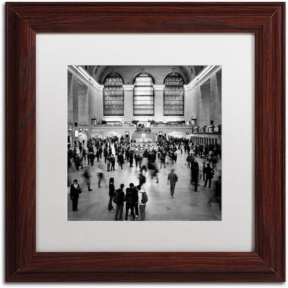 Trademark Fine Art NP0004-W1616MF "Rush Hour" by Nina Papiorek 16" x 16" Framed Art White Matted