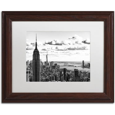 Trademark Fine Art "NY Cityscape" Canvas Art by Philippe Hugonnard, White Matte, Wood Frame