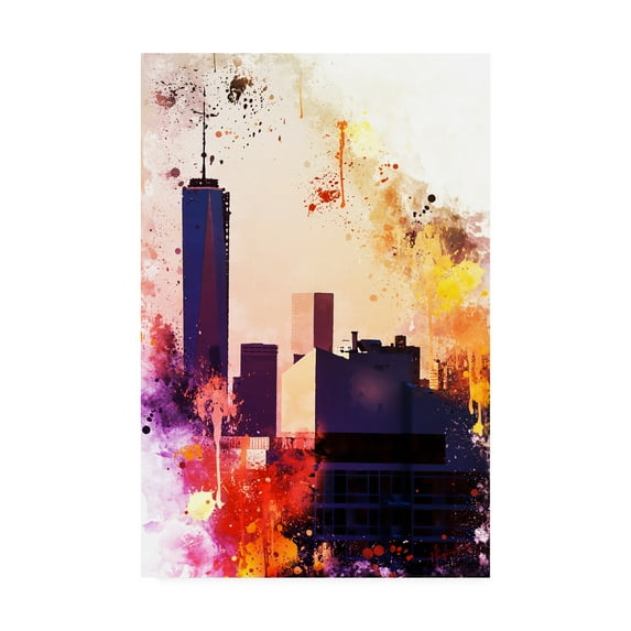 Trademark Fine Art 'NYC Watercolor Collection - One World Trade center' Canvas Art by Philippe Hugonnard
