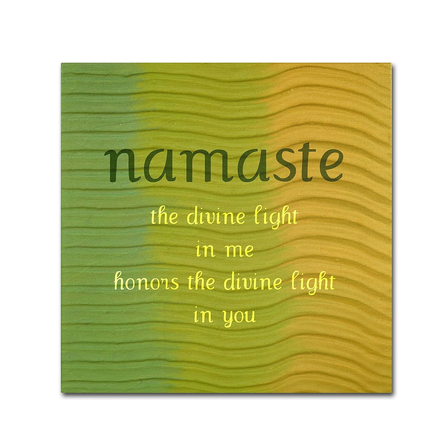 Trademark Fine Art "Namaste" Canvas Art by Michelle Calkins