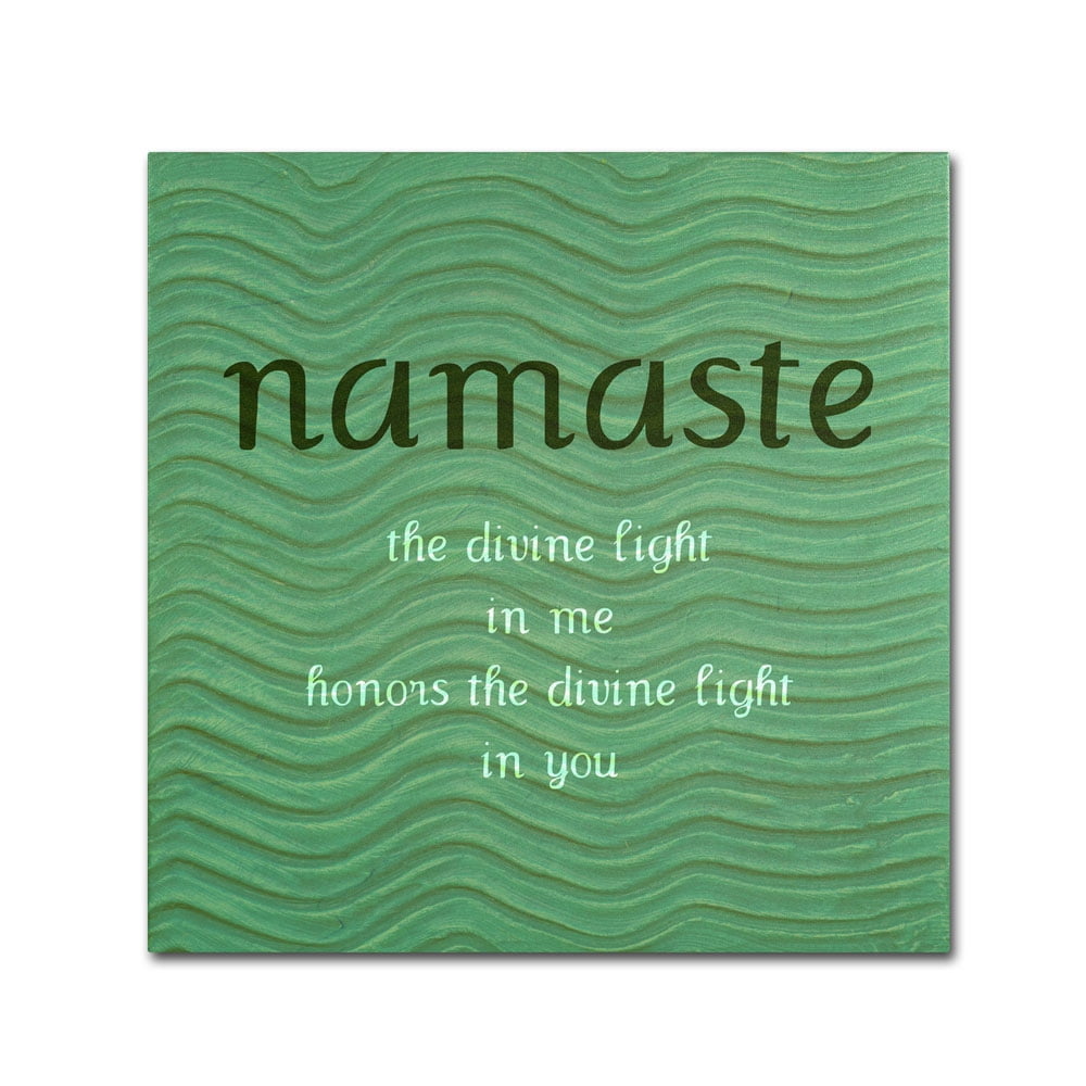 Trademark Fine Art "Namaste with Blue Waves" Canvas Art by Michelle Calkins