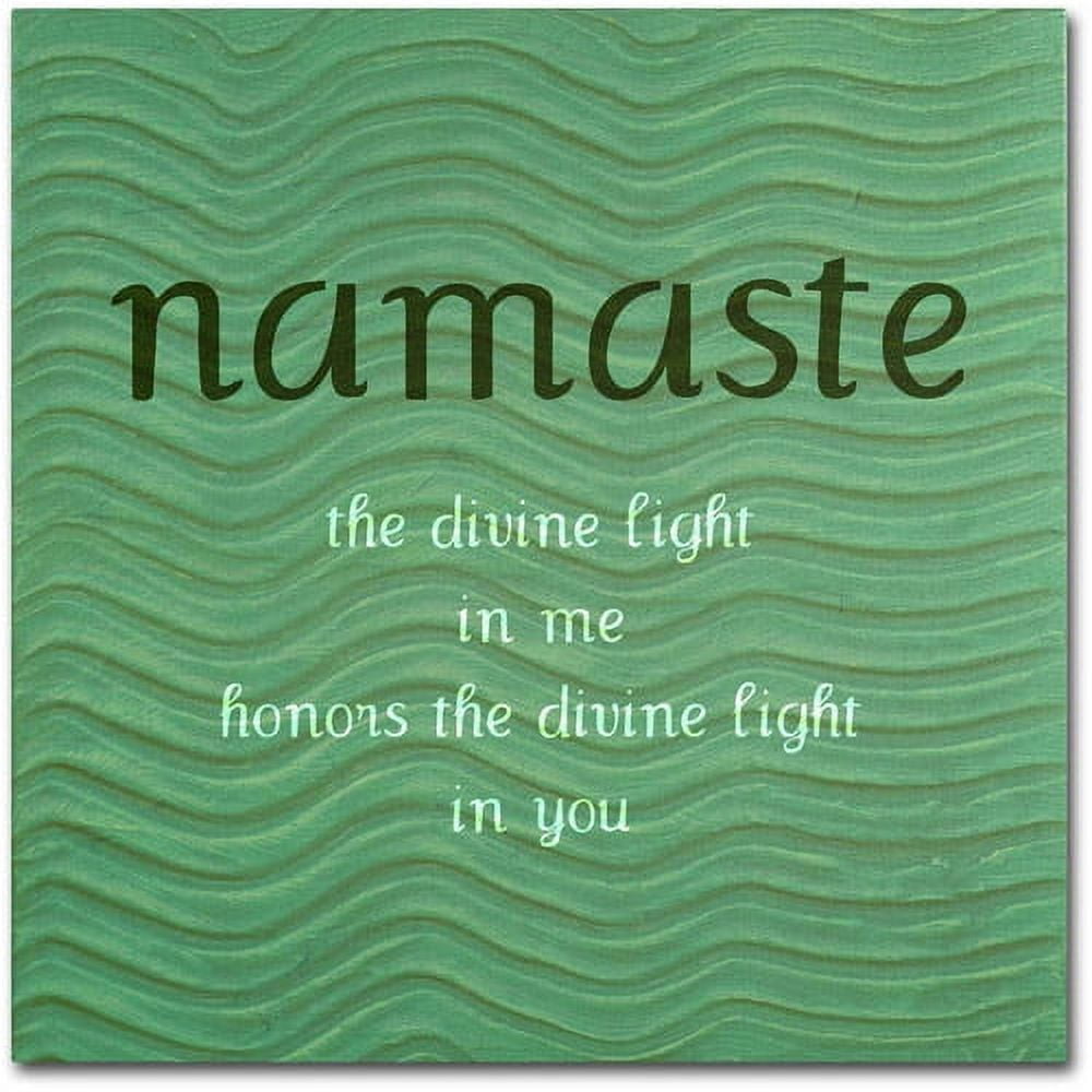 Trademark Fine Art "Namaste with Blue Waves" Canvas Art by Michelle Calkins