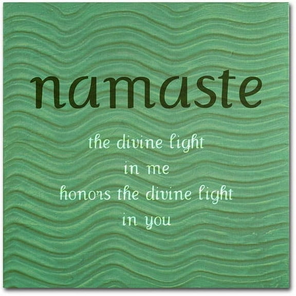 Trademark Fine Art "Namaste with Blue Waves" Canvas Art by Michelle Calkins