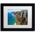 thumbnail image 1 of Trademark Fine Art 'Napali Coast' Canvas Art by Pierre Leclerc, White Matte, Black Frame, 1 of 1