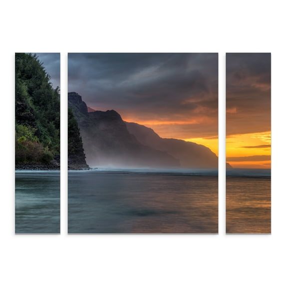 Trademark Fine Art 'Napali Sunset Kauai' Canvas Art by Pierre Leclerc