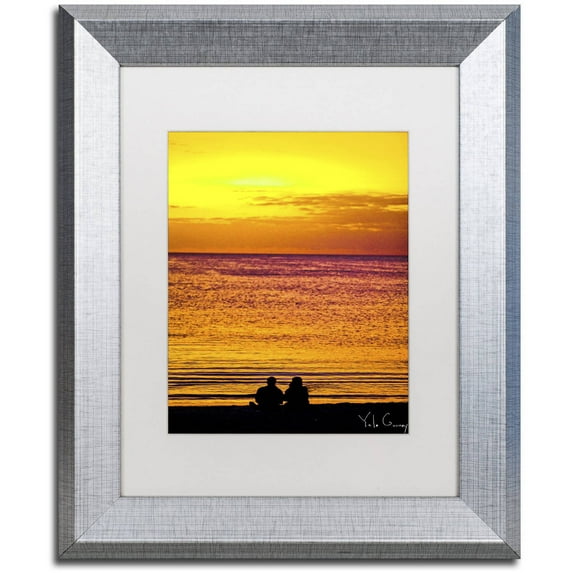Trademark Fine Art "Naples Love" Canvas Art by Yale Gurney, White Matte, Silver Frame