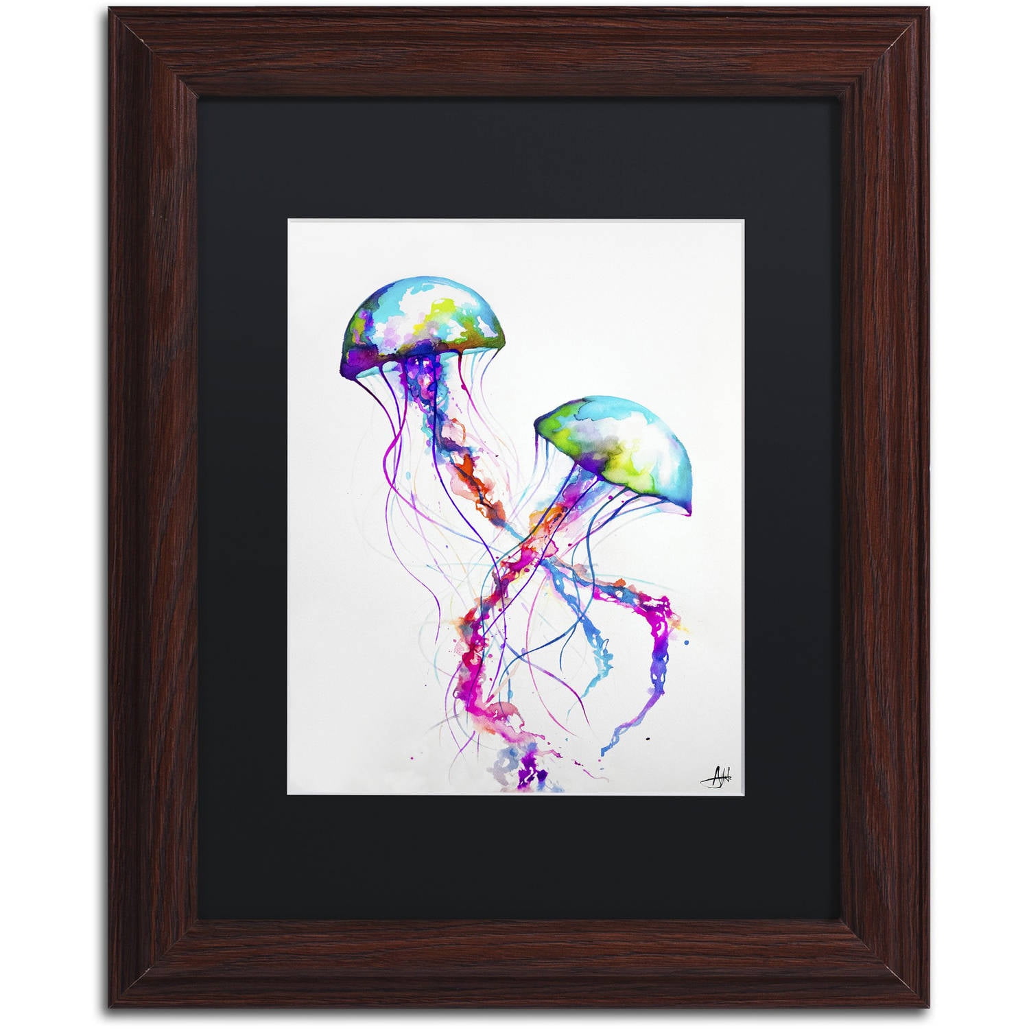 Trademark Fine Art 'Narasumas' Canvas Art by Marc Allante, Black Matte, Wood Frame