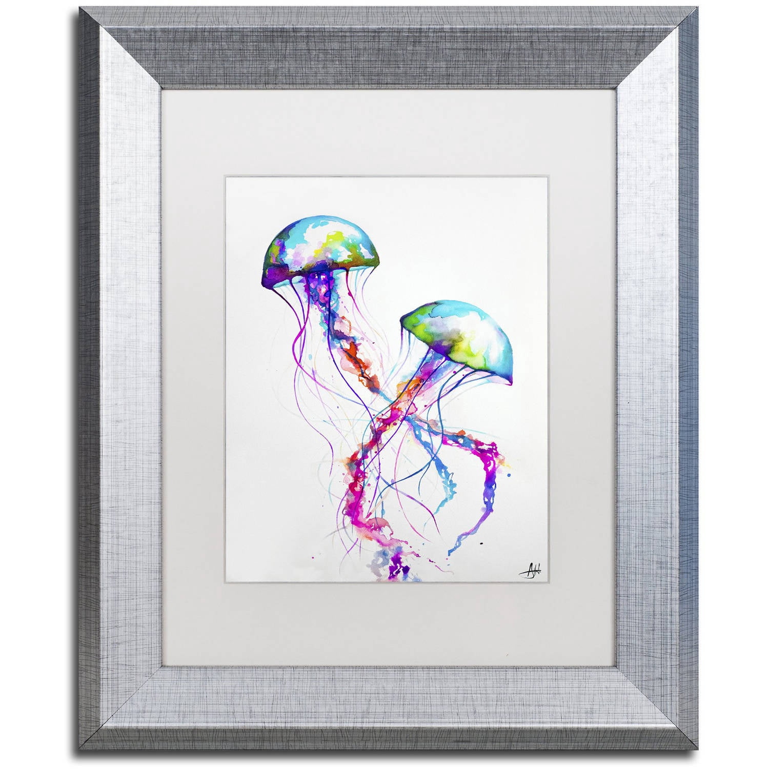 Trademark Fine Art 'Narasumas' Canvas Art by Marc Allante, White Matte, Silver Frame