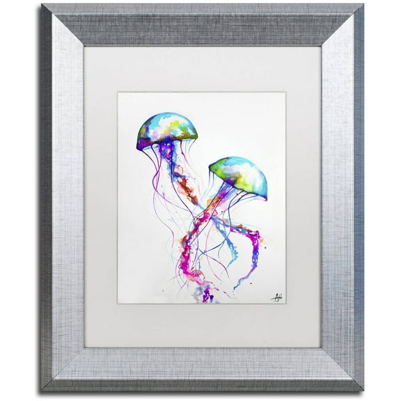 Trademark Fine Art 'Narasumas' Canvas Art by Marc Allante, White Matte, Silver Frame