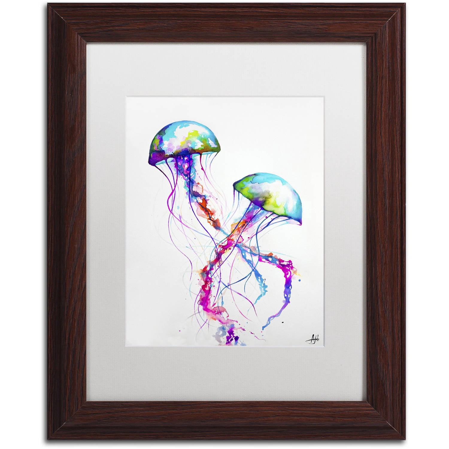 Trademark Fine Art 'Narasumas' Canvas Art by Marc Allante, White Matte, Wood Frame