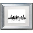 thumbnail image 1 of Trademark Fine Art "Nashville TN Skyline B&W" Canvas Art by Michael Tompsett, White Matte, Silver Frame, 1 of 4