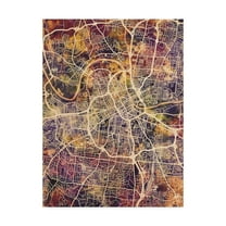 Trademark Fine Art 'Nashville Tennessee City Map II' Canvas Art by Michael Tompsett