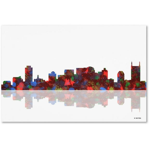 Trademark Fine Art "Nashville Tennessee Skyline" Canvas Art by Marlene Watson