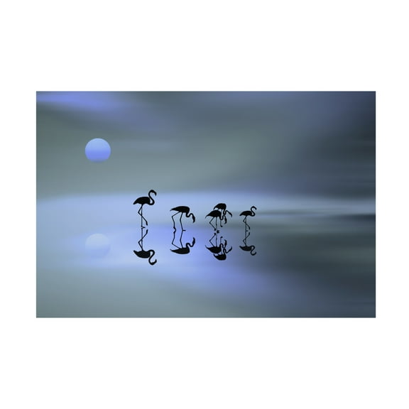 Trademark Fine Art Natalia Group Of Flamingos Canvas Wall Art