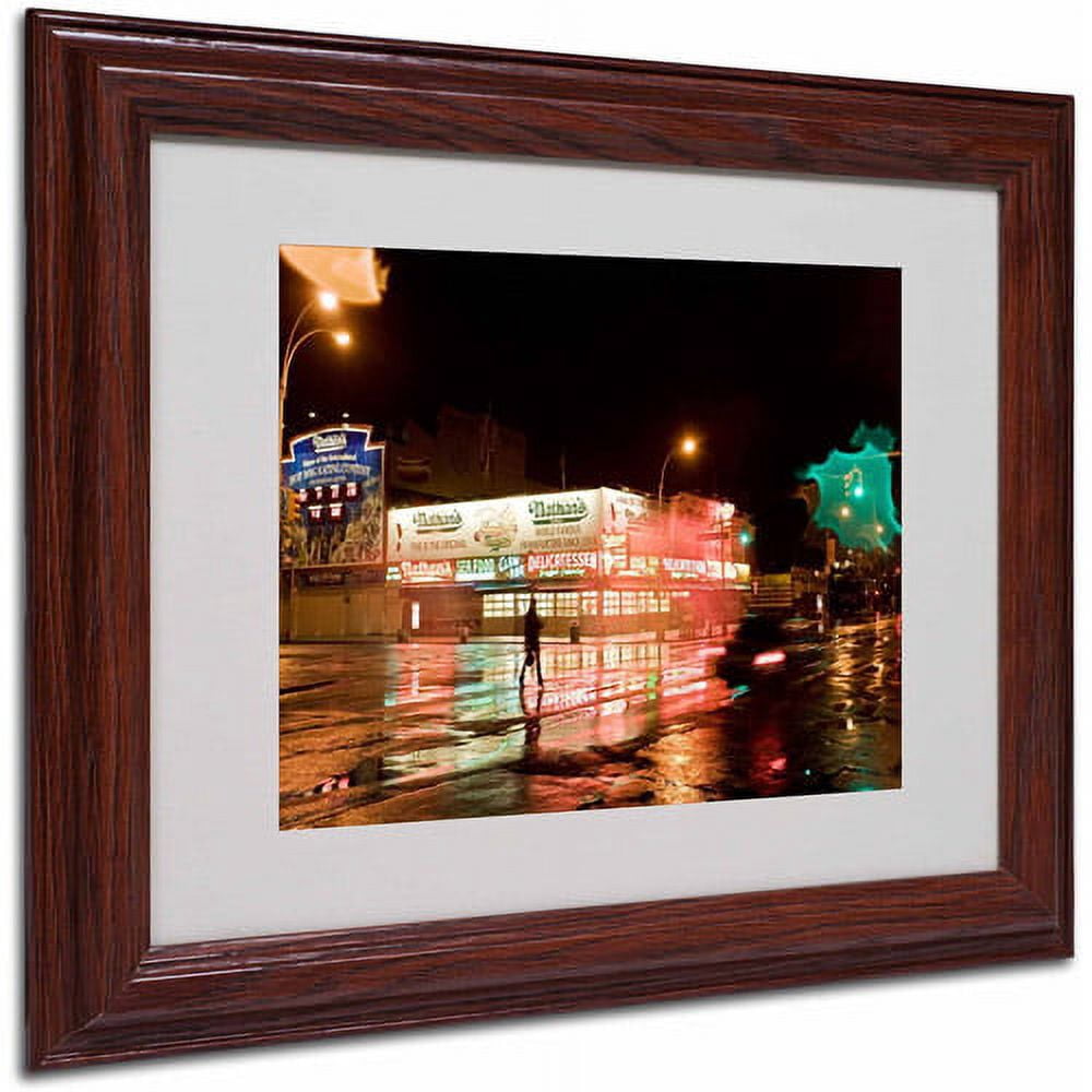 Trademark Fine Art "Nathan's Women Crossing" by Yale Gurney, Wood Frame