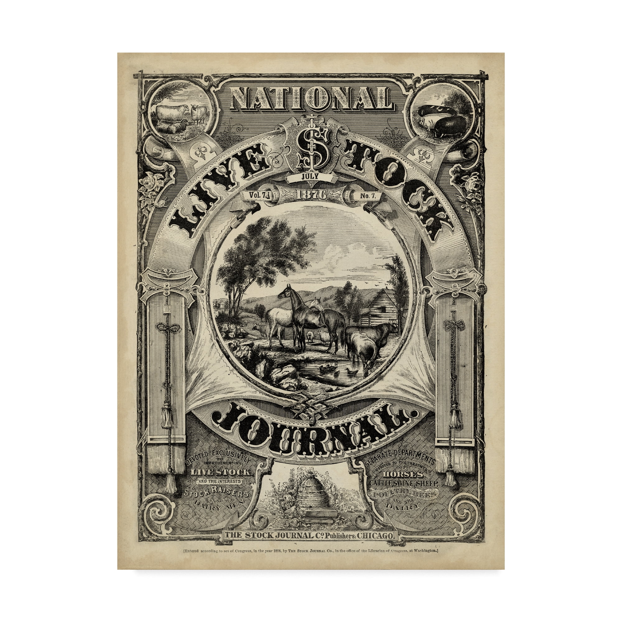 Trademark Fine Art 'National Livestock Journal' Canvas Art by Unknown