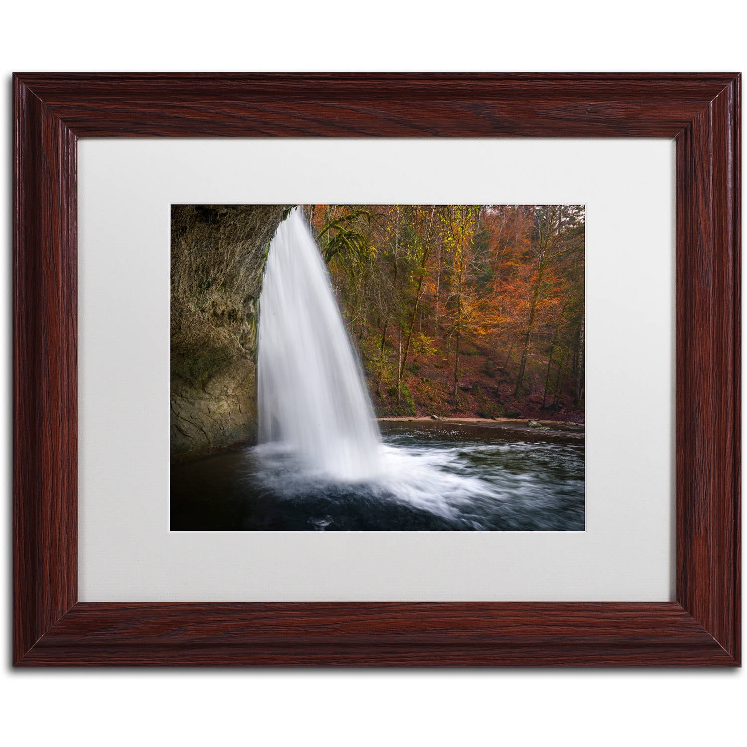 Trademark Fine Art "Nature Beauty" Canvas Art by Mathieu Rivrin, White Matte, Wood Frame