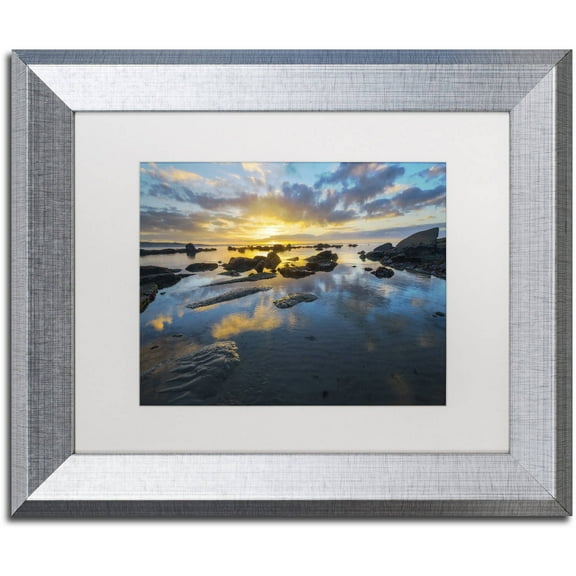 Trademark Fine Art "Nature's Gift" Canvas Art by Mathieu Rivrin, White Matte, Silver Frame