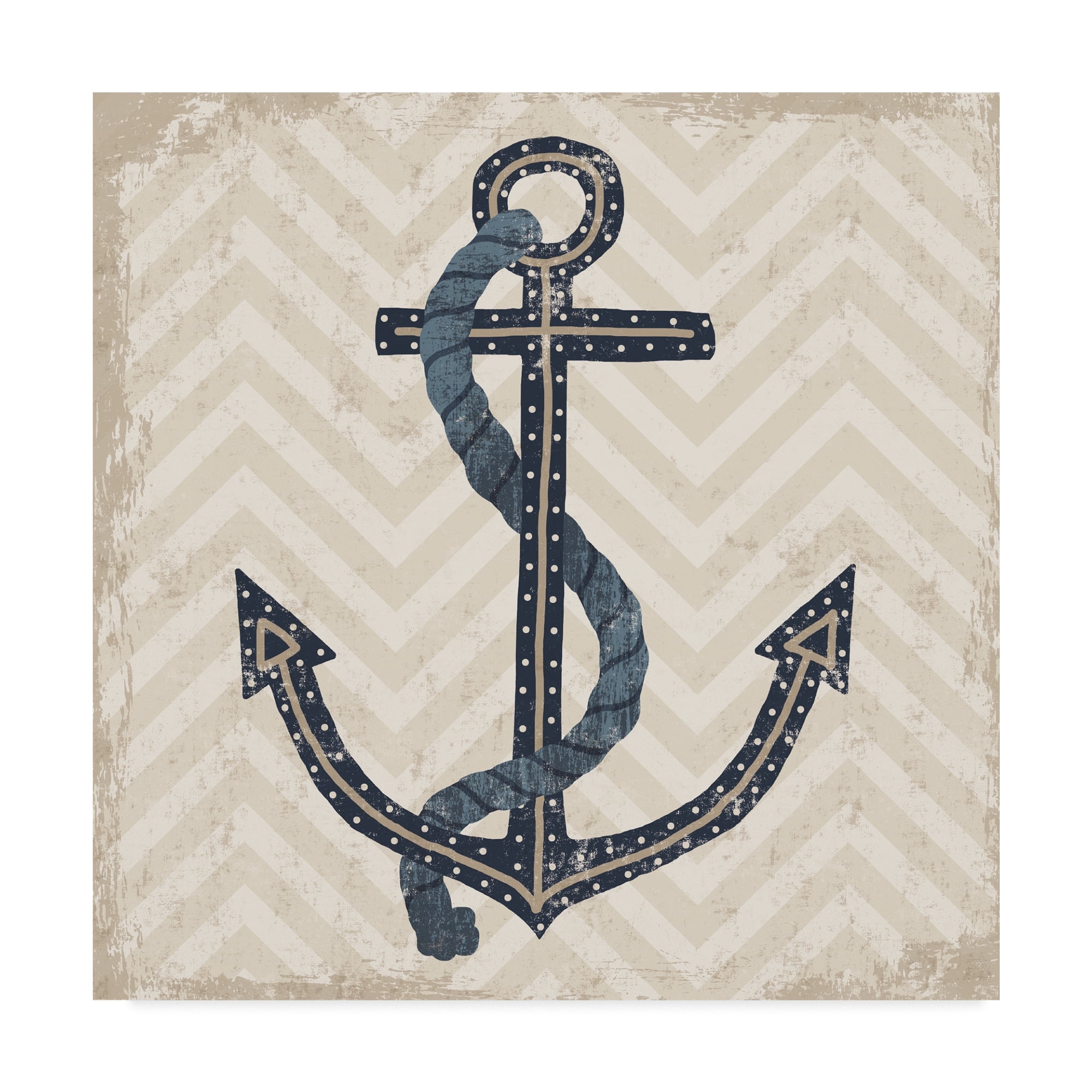 Trademark Fine Art 'Nautical Anchor' Canvas Art by Michael Mullan
