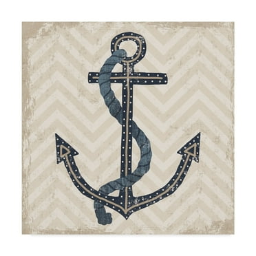 Trademark Fine Art 'Nautical Anchor' Canvas Art by Michael Mullan
