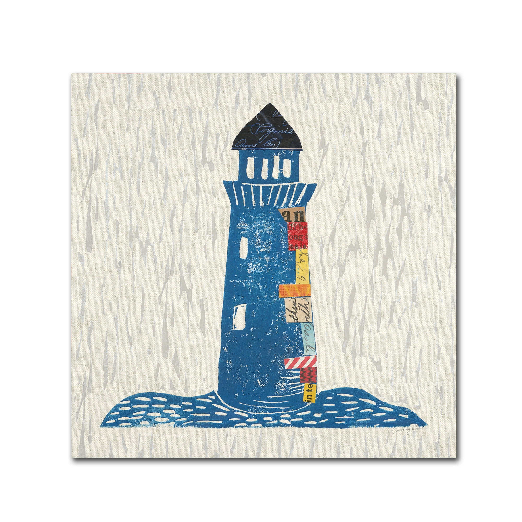 Trademark Fine Art 'Nautical Collage II on Linen' Canvas Art by Courtney Prahl