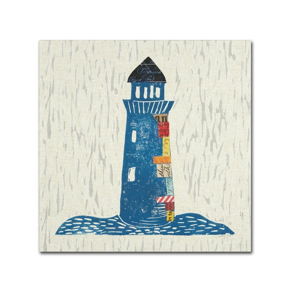 Trademark Fine Art 'Nautical Collage II on Linen' Canvas Art by Courtney Prahl