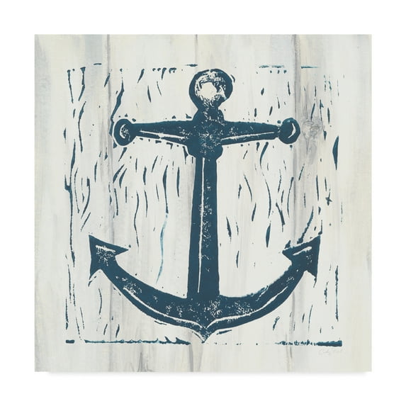 Trademark Fine Art 'Nautical Collage III On White Wood' Canvas Art by Courtney Prahl