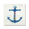 thumbnail image 1 of Trademark Fine Art 'Nautical Collage III on Newsprint' Canvas Art by Courtney Prahl, 1 of 3