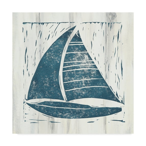 Trademark Fine Art 'Nautical Collage IV On White Wood' Canvas Art by Courtney Prahl