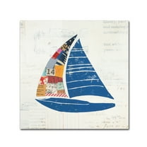 Trademark Fine Art 'Nautical Collage IV on Newsprint' Canvas Art by Courtney Prahl