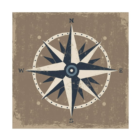Trademark Fine Art 'Nautical Compass' Canvas Art by Michael Mullan