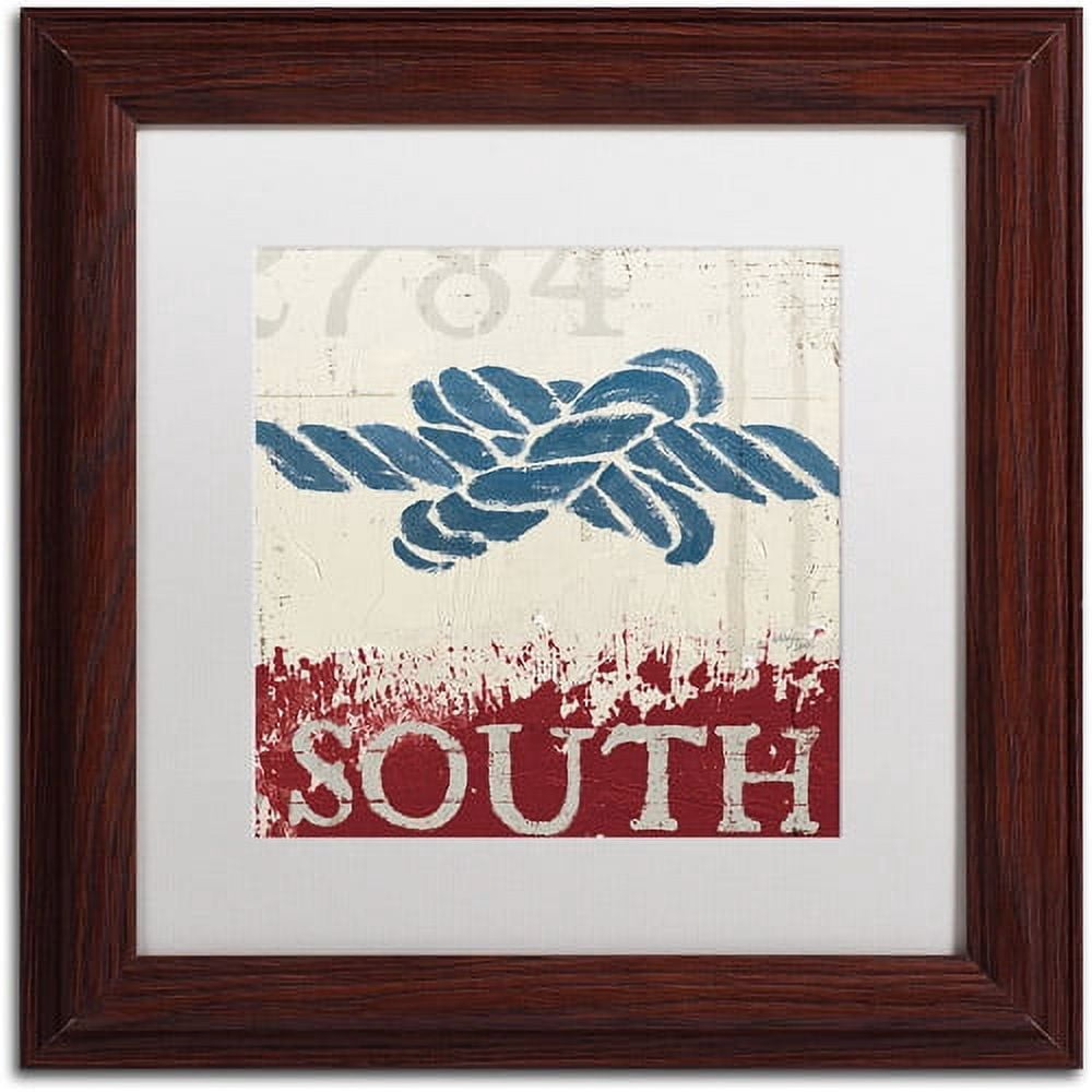 Trademark Fine Art "Nautical II Red" Canvas Art by Wellington Studio, White Matte, Wood Frame