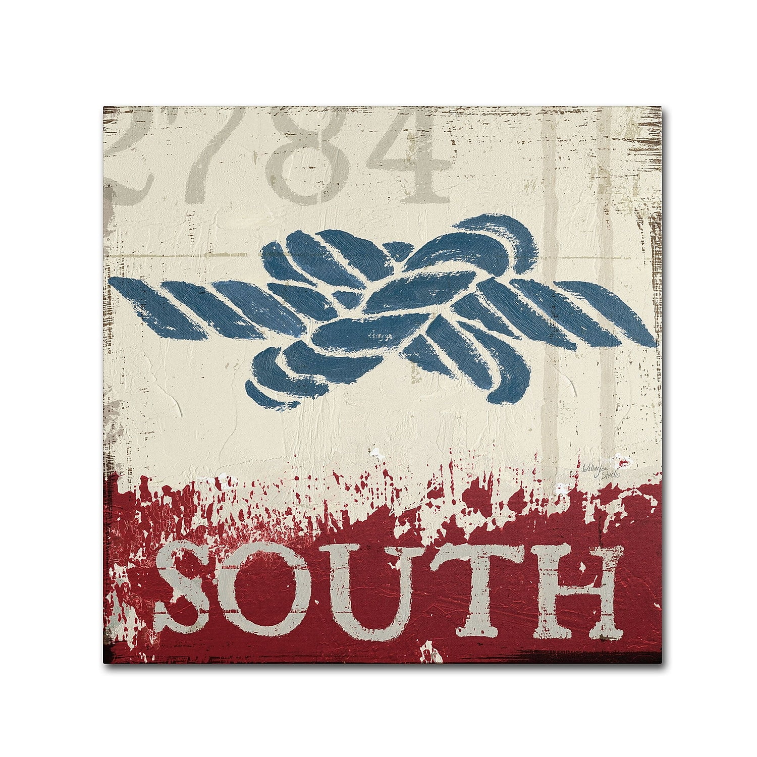 Trademark Fine Art "Nautical II Red" Canvas Art by Wellington Studio