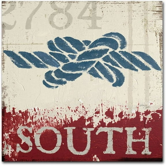 Trademark Fine Art "Nautical II Red" Canvas Art by Wellington Studio