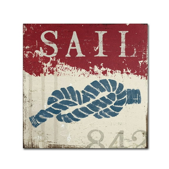 Trademark Fine Art "Nautical III Red" Canvas Art by Wellington Studio
