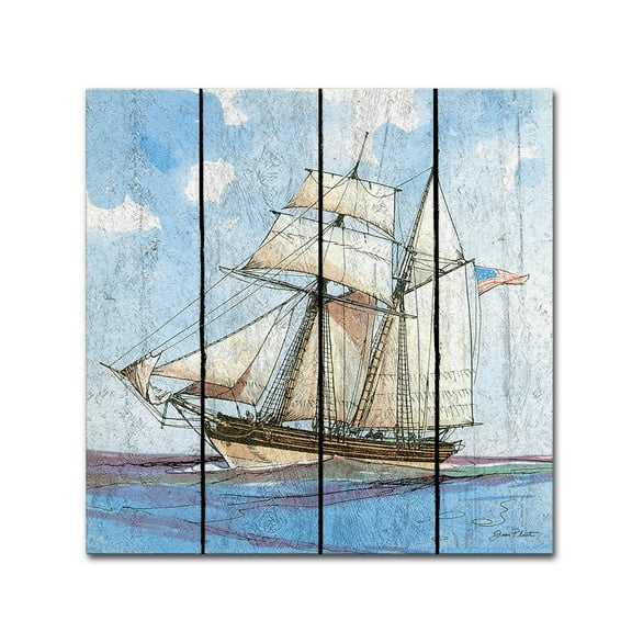 Trademark Fine Art 'Nautical Ships 2' Canvas Art by Jean Plout